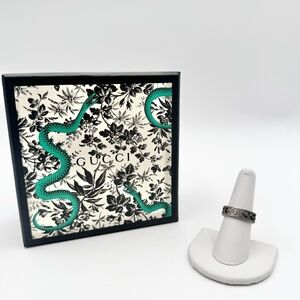 Gucci Sterling Silver G Cube Ring